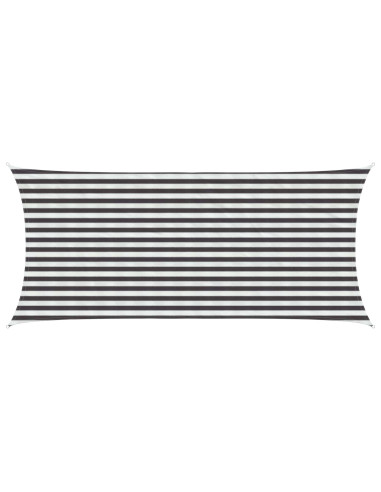 Telo Ombra Antracite e Bianco 2 x 5 m HDPE