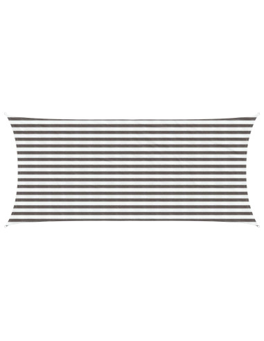 Telo Ombra Grigio chiaro e bianco 2 x 5 m HDPE