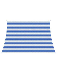 Telo Ombra Blu e Bianco 3 / 4 x 3 m HDPE