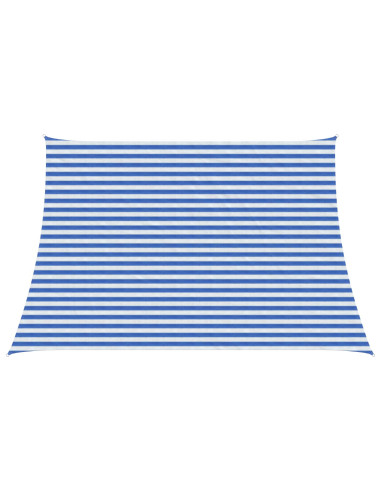 Telo Ombra Blu e Bianco 3 / 4 x 3 m HDPE