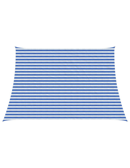 Telo Ombra Blu e Bianco 3 / 4 x 3 m HDPE