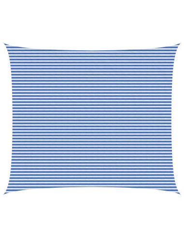 Telo Ombra Blu e Bianco 6 x 8 m HDPE