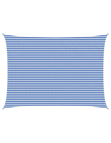 Telo Ombra Blu e Bianco 5 x 8 m HDPE