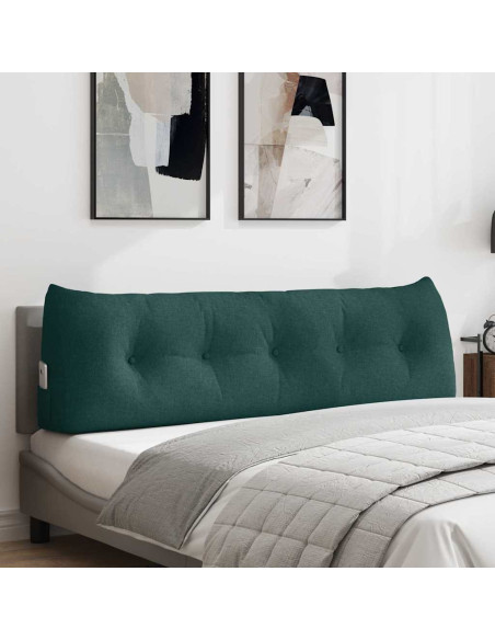 Cuscino per Schiena Verde Scuro 160 x 24 x 50 cm Tessuto