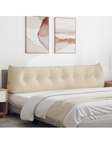 Cuscino per Schiena Crema 200 x 24 x 50 cm Tessuto