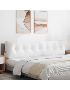 Cuscino per Schiena Bianco 200 x 24 x 50 cm Tessuto