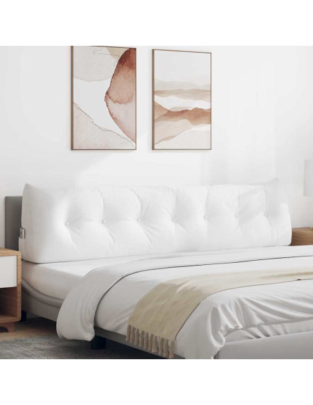 Cuscino per Schiena Bianco 200 x 24 x 50 cm Tessuto