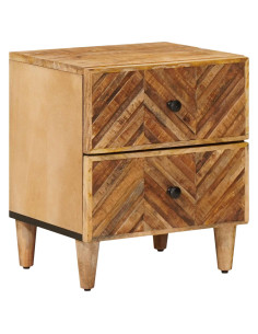 Comodino Marrone 40 x 33,5 x 46 cm Legno di mango massello