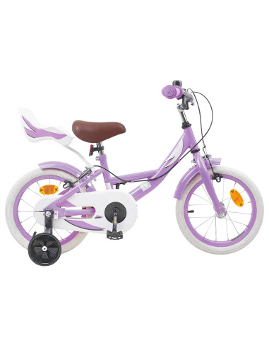 Bicicletta per Bambini 16 Pollici per bambini di 4-6 anni Viola