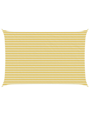Telo Ombra Giallo e Bianco 4 x 5 m HDPE