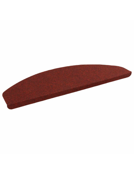 Tappetini per scale autoadesivi 15 pcs Rosso 80 x 28 x 3,5 cm