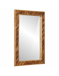 Specchio Montaggio a parete Marrone 70 x 50 x 3 cm Vetro