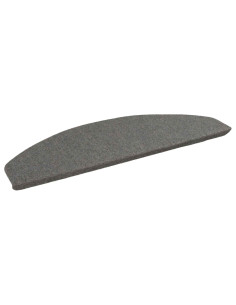 Tappetini per scale autoadesivi 15 pcs Grigio 80 x 28 x 3,5 cm