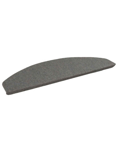 Tappetini per scale autoadesivi 15 pcs Grigio 80 x 28 x 3,5 cm