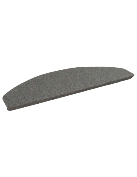Tappetini per scale autoadesivi 15 pcs Grigio 80 x 28 x 3,5 cm