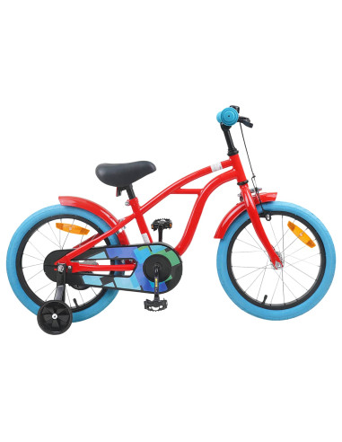 Bicicletta per Bambini 16 Pollici per bambini di 4-6 anni Rosso