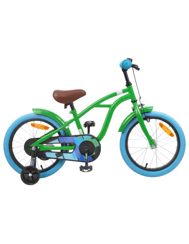 Bicicletta per Bambini 16 Pollici per bambini di 4-6 anni Verde