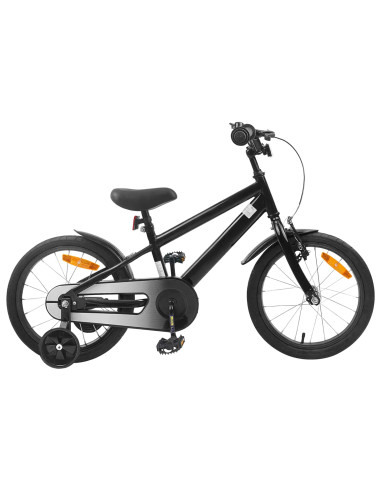 Bicicletta per Bambini 16 Pollici per bambini di 4-6 anni Nero