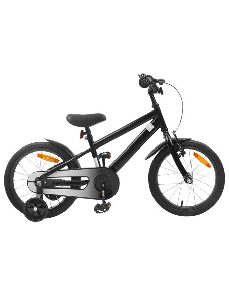 Bicicletta per Bambini 16 Pollici per bambini di 4-6 anni Nero