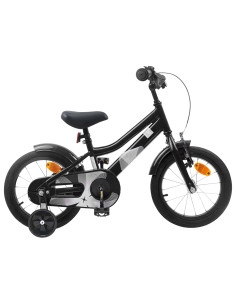 Bicicletta per Bambini 16 Pollici per bambini di 4-6 anni Nero
