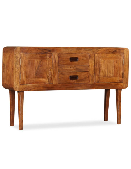 Credenza in Legno Massello con Finitura Ambra 120x30x75 cm