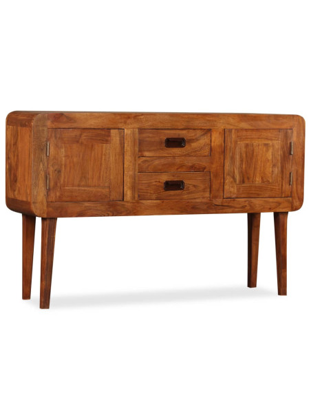 Credenza in Legno Massello con Finitura Ambra 120x30x75 cm