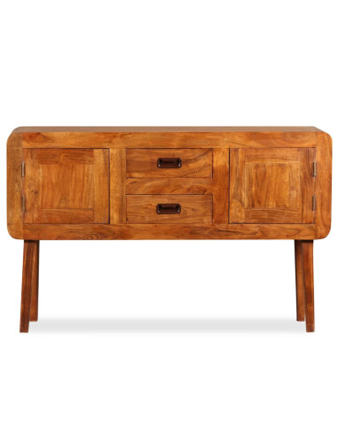 Credenza in Legno Massello con Finitura Ambra 120x30x75 cm