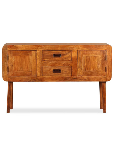 Credenza in Legno Massello con Finitura Ambra 120x30x75 cm