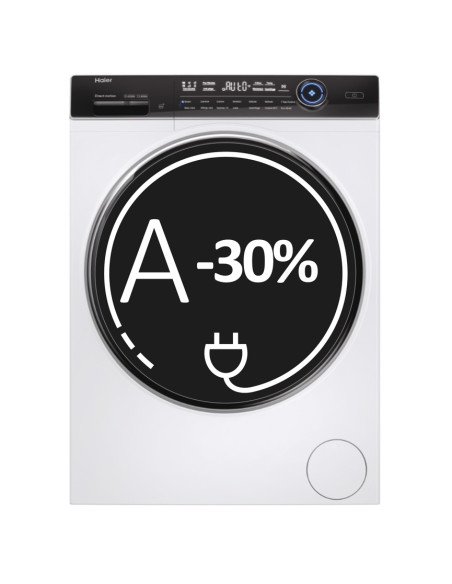 Haier I-Pro Serie 7 Plus, Lavatrice Carica Frontale 12 KG, 30% più efficente della classe A, 1400 giri, Bianco, Direct Motion, 
