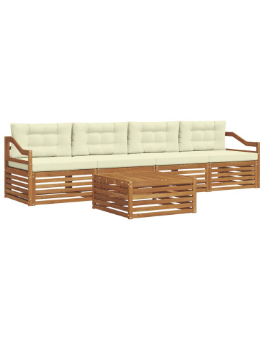 Set di divani con cuscino 5 pcs Naturale e Crema