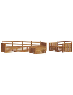 Set di divani 7 pcs Naturale 2