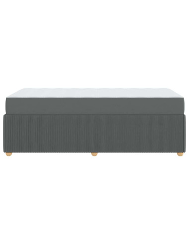 Struttura del letto Grigio scuro 90 x 200 cm Tessuto