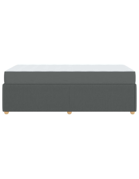 Struttura del letto Grigio scuro 90 x 200 cm Tessuto