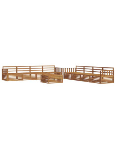 Set di divani 9 pcs Naturale 2