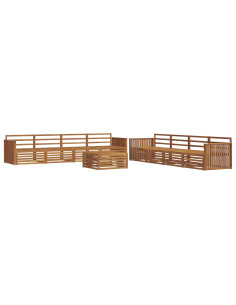 Set di divani 9 pcs Naturale 2