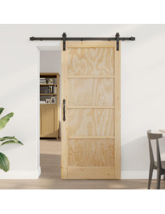 Porta scorrevole Naturale 86 x 198,5 cm Legno Massello di Pino