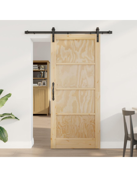 Porta scorrevole Naturale 86 x 198,5 cm Legno Massello di Pino