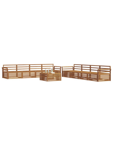 Set di divani 9 pcs Naturale