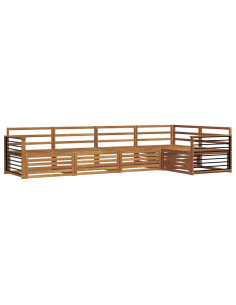 Set di divani 5 pcs Naturale Legno di Acacia Massello 2