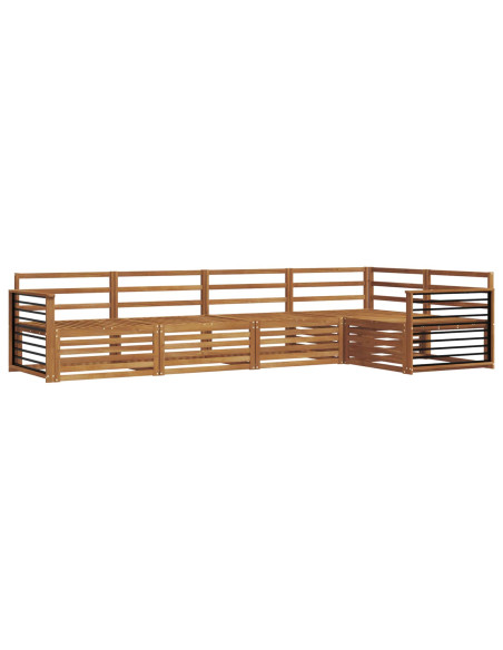 Set di divani 5 pcs Naturale Legno di Acacia Massello