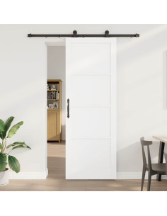 Porta scorrevole Bianco e Nero 83 x 232 cm