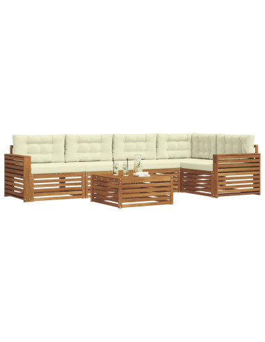 Set di divani con cuscino 6 pcs Naturale e Crema