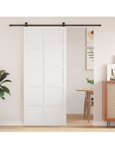Porta del fienile Bianco 80 x 2,5 x 208 cm