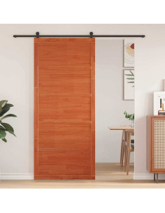 Porta del fienile Marrone Cerato 80 x 2,5 x 208 cm