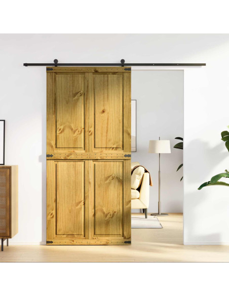 Porta del fienile Corona Marrone Miele 100 x 210 cm