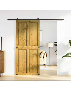 Porta del fienile Corona Marrone Miele 90 x 210 cm