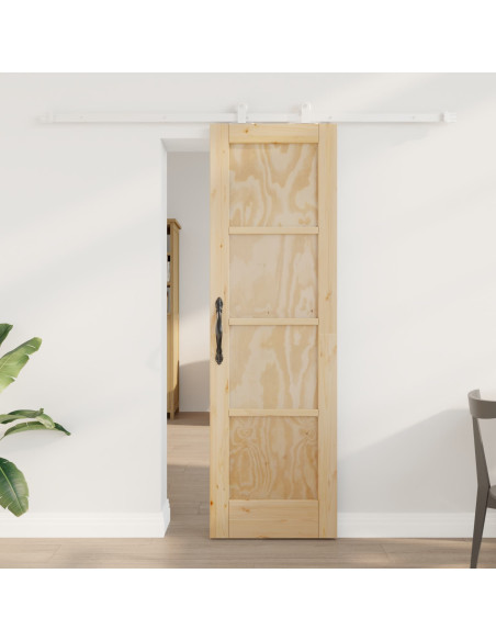 Porta scorrevole Naturale e Bianco 61 x 198,5 cm