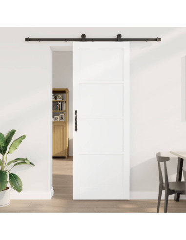 Porta scorrevole Bianco e Nero 83 x 232 cm
