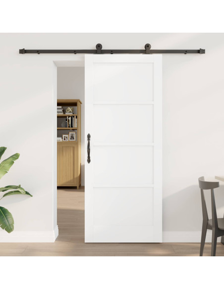 Porta scorrevole Bianco e Nero 83 x 202 cm