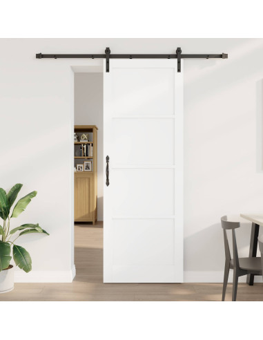 Porta scorrevole Bianco e Nero 83 x 232 cm
